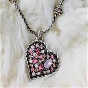 Brighton pink heart necklace